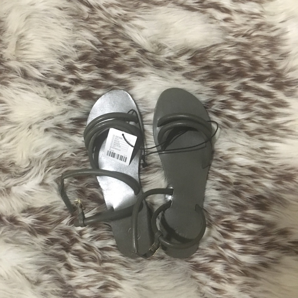 Olive/ Army Green Leather Sandals